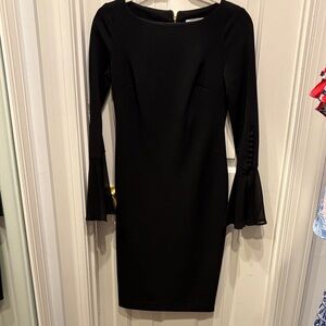 Calvin Klein Black Long Sleeve Dress
